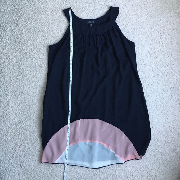 Enfocus Studio Navy/Pink Sleeveless Dress size 14 - Picture 7 of 8